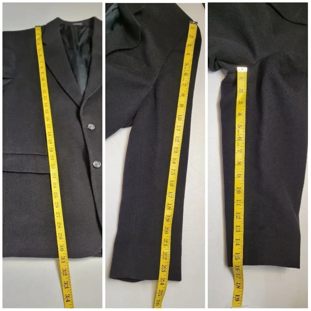 Stafford Camel Hair Classic Black Men's Blazer